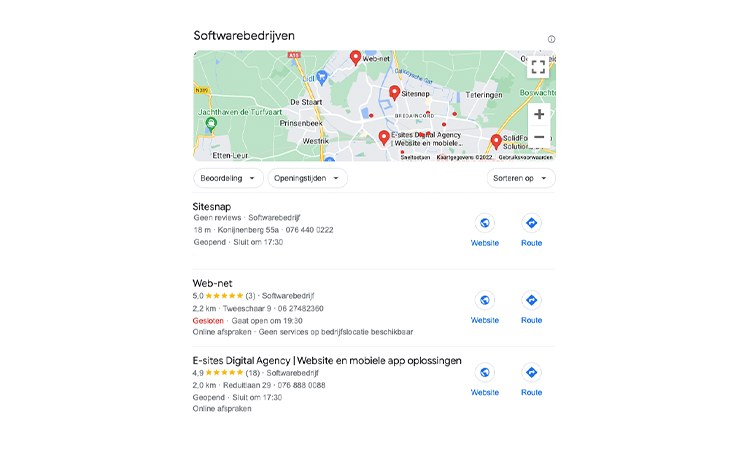 De lokale 3 pack Google mijn bedrijf -  Een goede manier om lokaal te scoren