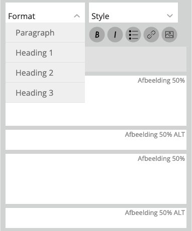 Headings toepassen in SiteSnap